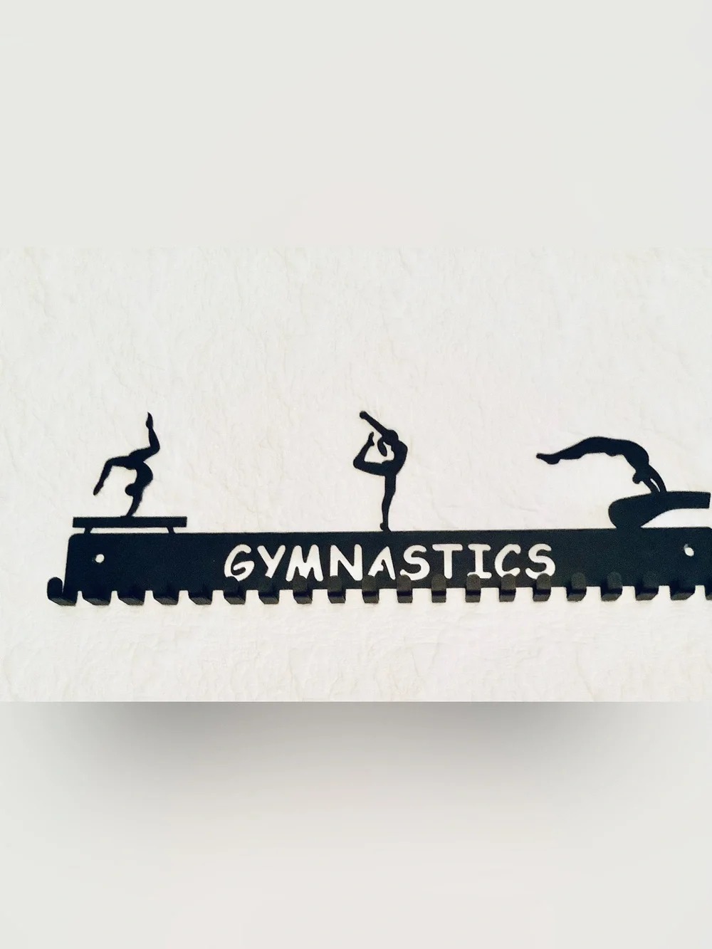 Gymnastics Medal Hanger - Black Metal Award Holder Honor Metal Holder